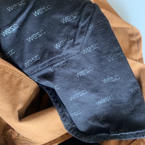 WESC Alessandro Brown Overdyed Cotton Elastane Blend Pants Men Size 31 x 32 - Picture 9 of 15